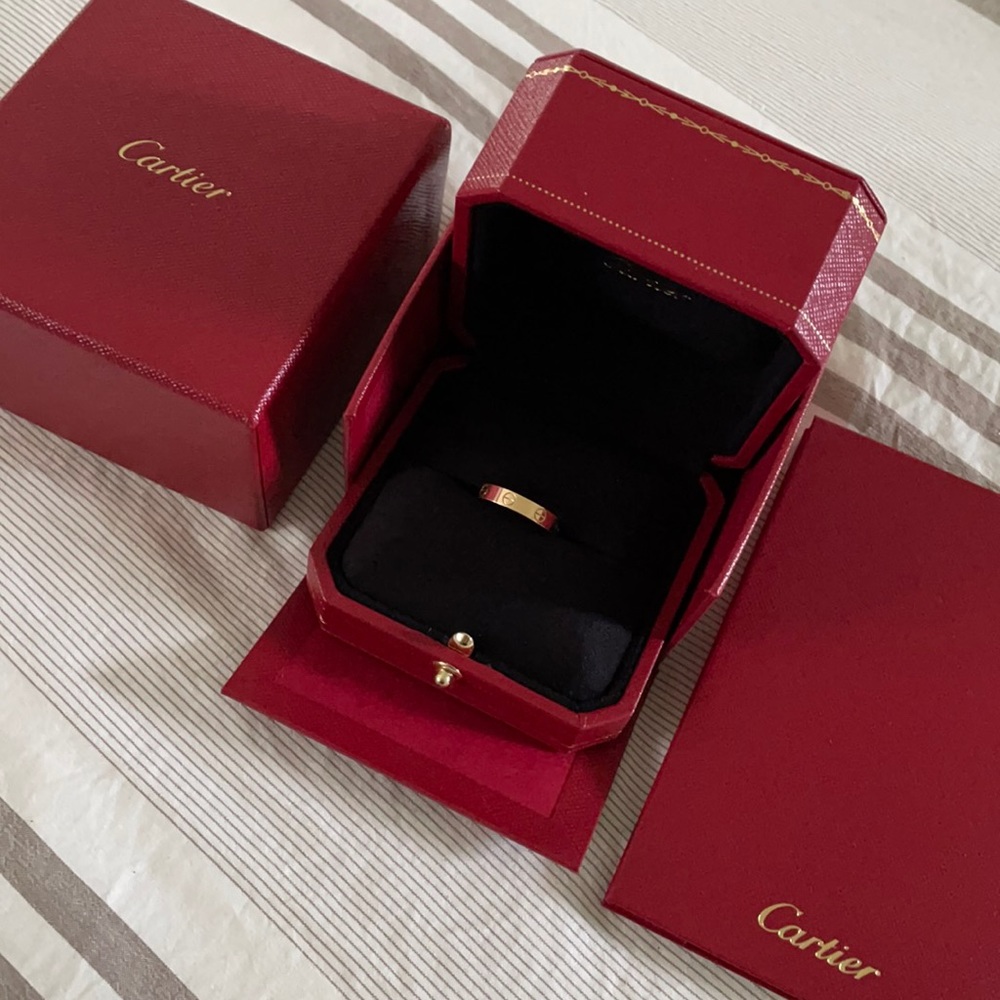 Cartier Love Ring Wedding Band SM Gold